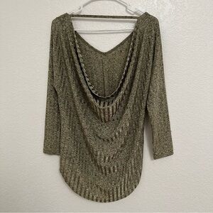 Women’s Olive Drape Back Long Sleeve Top